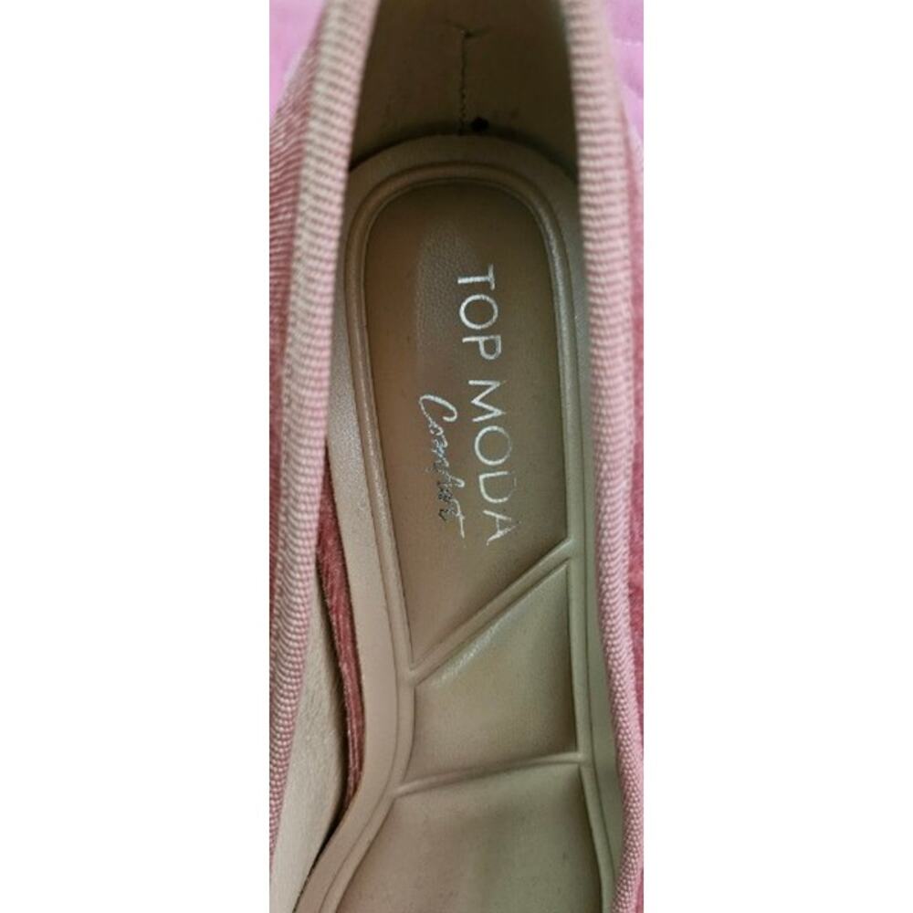 Ec. MSRP $40 NWOB TOP MODA COMFORT PINK VELVET BLOCK HEEL PUMPS ♡SIZE 7♡ - Picture 7 of 8